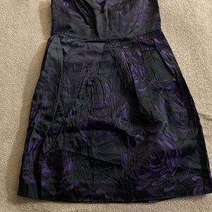 Elegant Black and Purple Women's Dress